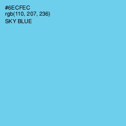 #6ECFEC - Sky Blue Color Image
